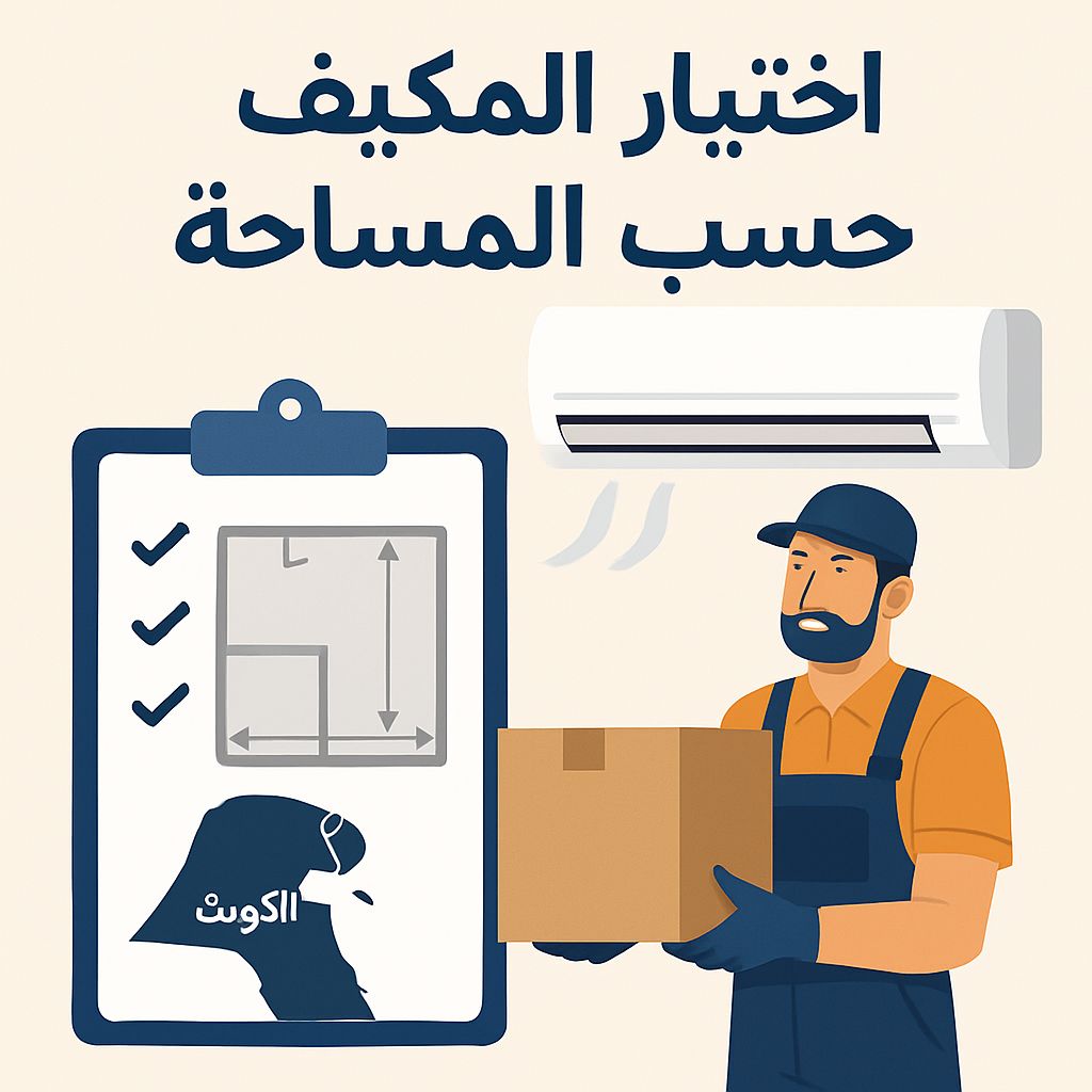 اختيار التكييف حسب المساحة